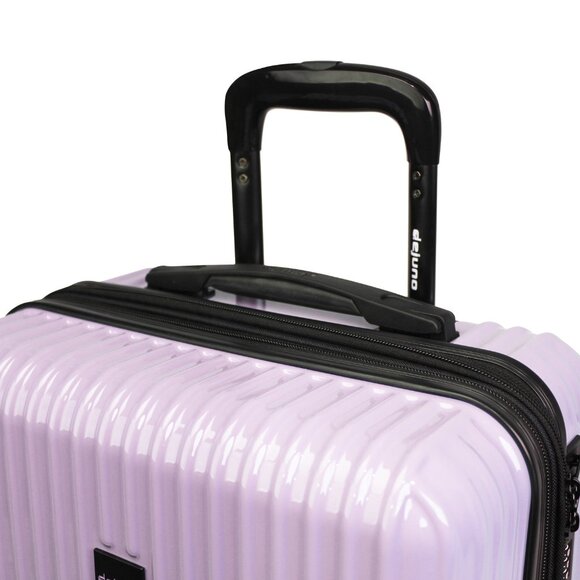 World Traveler Dejuno Tonal 20-Inch Carry-On Polycarbonate Luggage - Lavender - Picture 8 of 8